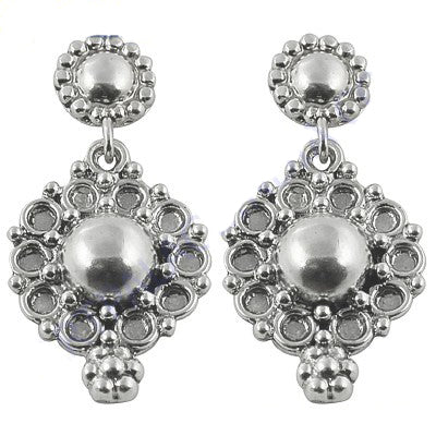 Silver Dangle Earrings | Filigree Design for Women | Gift