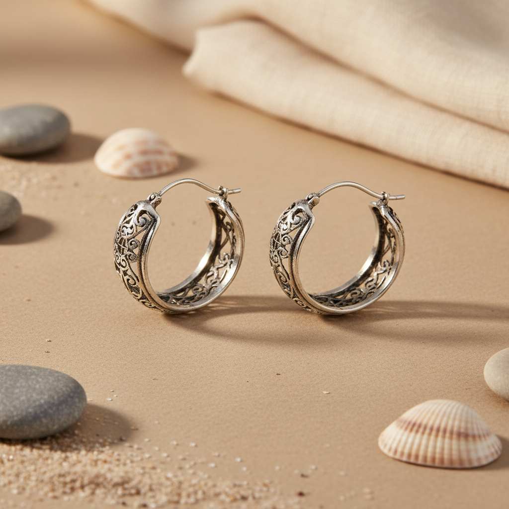 925 Silver Filigree Cuff Bracelets for Women | Openwork Jewelry