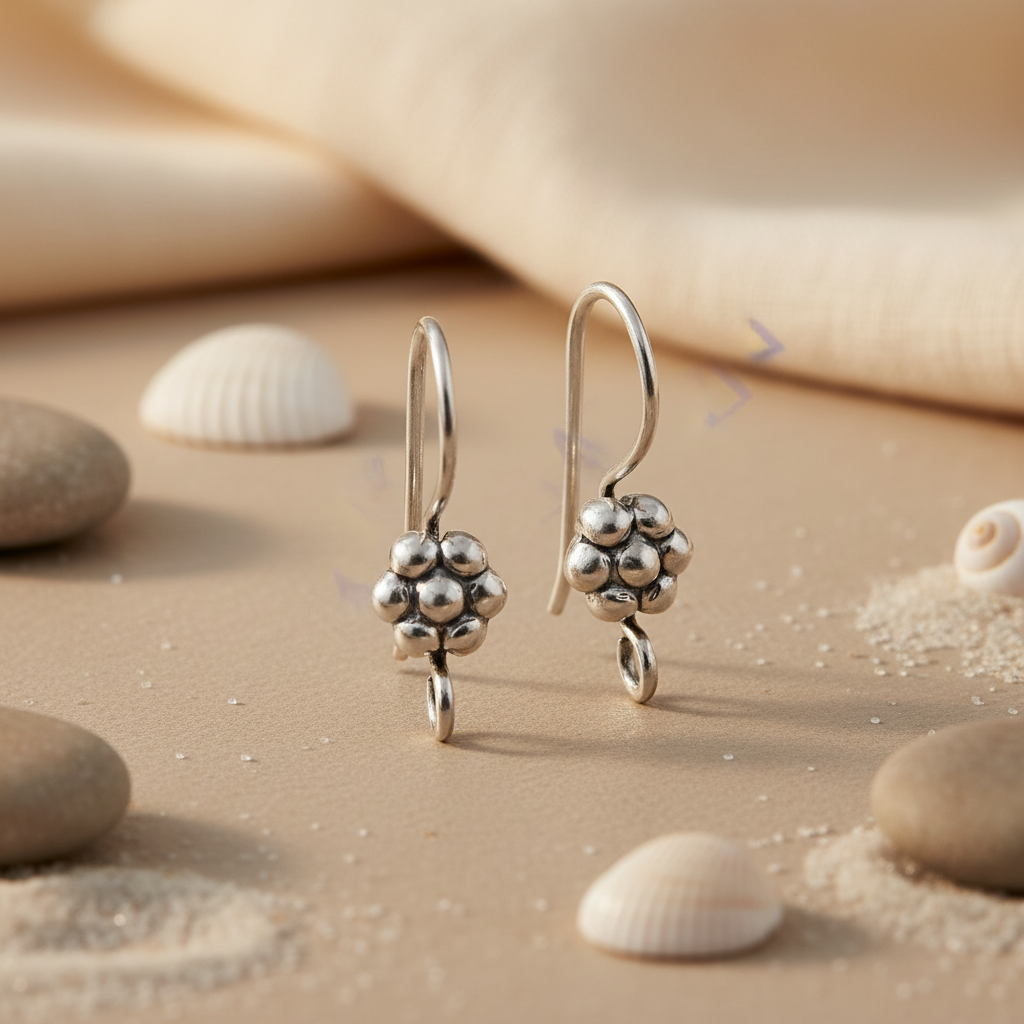 925 Silver Flower Drop Earrings for Women | Dainty Jewelry