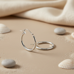 Load image into Gallery viewer, 925 Silver Hoop Earrings for Women | Classic Daily Wear Jewelry
