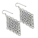 Load image into Gallery viewer, 925 Sterling Silver Chainmail Earrings for Women | Dangle Jewelry
