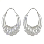 Load image into Gallery viewer, 925 Silver Ribbed Hoop Earrings for Women | Fashion Jewelry

