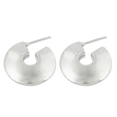 925 Silver Half Hoop Earrings for Women | Minimalist Jewelry