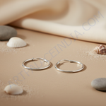 Load image into Gallery viewer, Silver Hoop Earrings for Women | Simple Everyday Jewelry
