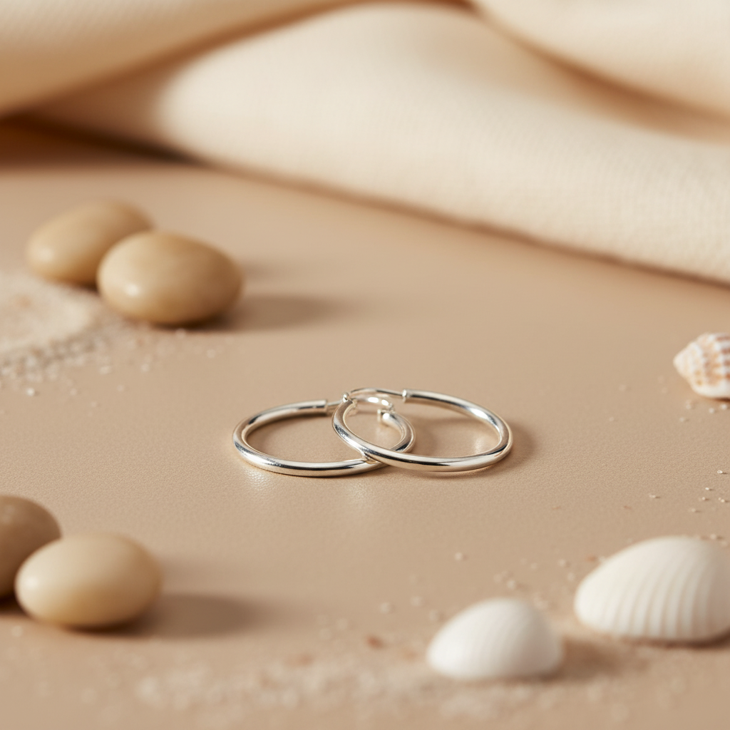 Silver Hoop Earrings for Women | Simple Everyday Jewelry
