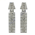 Load image into Gallery viewer, Silver Geometric Drop Earrings for Women | Modern Jewelry
