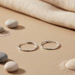 Load image into Gallery viewer, Silver Hoop Earrings for Women | Daily Wear | Gift
