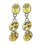 Load image into Gallery viewer, Citrine Gemstone Dangle Earrings | 925 Silver | Women's Jewelry
