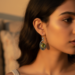 Load image into Gallery viewer, 925 Silver Peridot Drop Earrings for Women | Green Gemstone Jewelry
