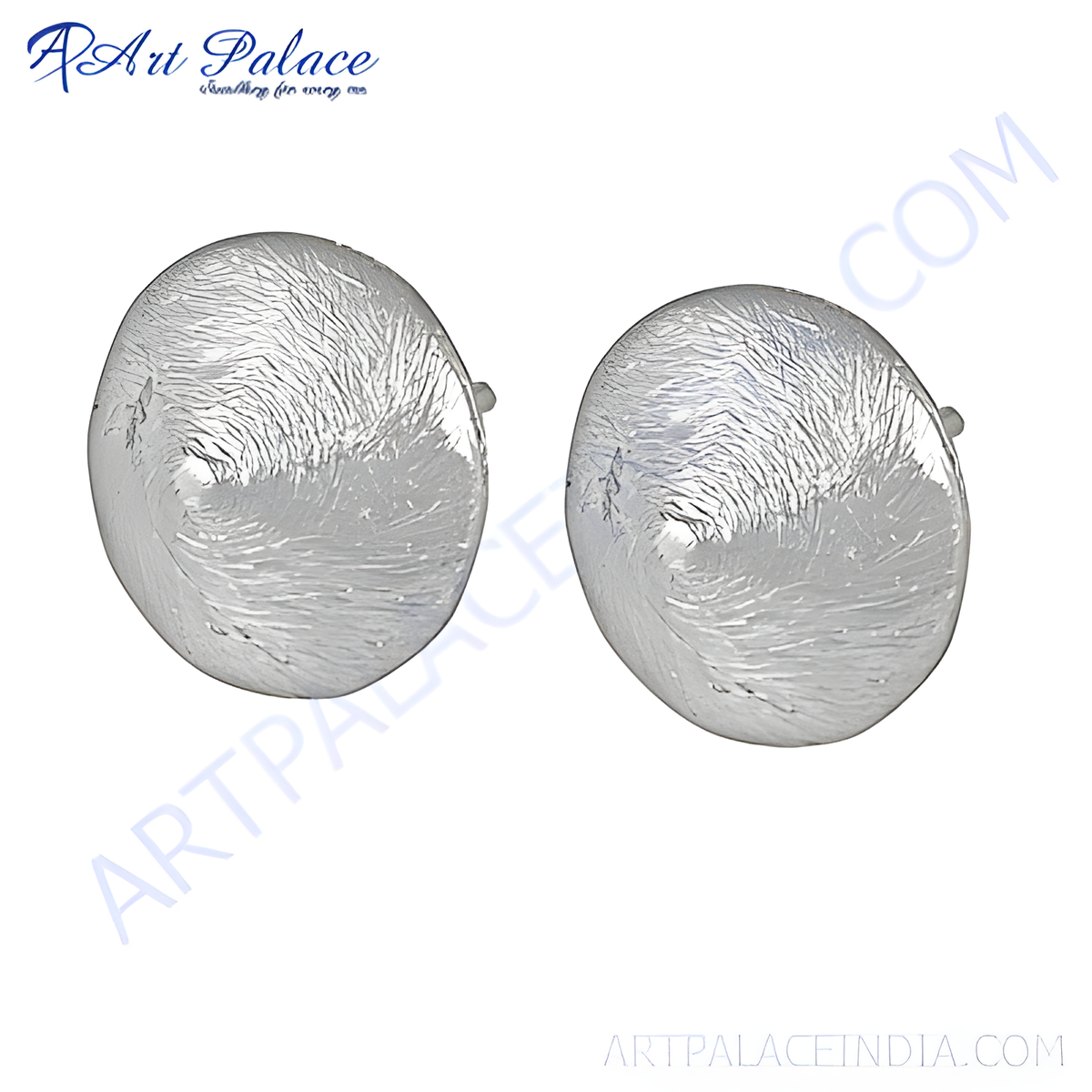 Sterling silver textured stud earrings for women