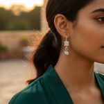 Load image into Gallery viewer, 925 Silver White Topaz Drop Earrings for Women | Dangle Jewelry
