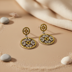 Load image into Gallery viewer, Yellow Sapphire &amp; Silver Dangle Earrings for Women | Statement Jewelry
