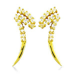Load image into Gallery viewer, gold plating Zirconia Ear Climber Earrings | Women's Fashion Jewelry
