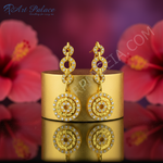 Load image into Gallery viewer, gold plating Diamond Dangle Earrings | Luxury Jewelry for Women
