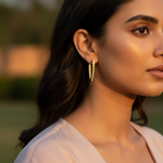 Load image into Gallery viewer, gold plating V-Shaped Cubic Zirconia Earrings | For Women | Gift
