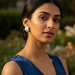 Load image into Gallery viewer, gold plating White Enamel Diamond Hoop Earrings | Women's Jewelry
