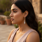 Load image into Gallery viewer, 925 Sterling Silver Square Cubic Zirconia Drop Earrings for Women
