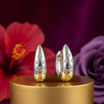 Load image into Gallery viewer, Silver Hoop Earrings with CZ Accents for Women | Daily Wear
