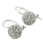 Load image into Gallery viewer, Silver Crystal Ball Earrings for Women | Dazzling Jewelry
