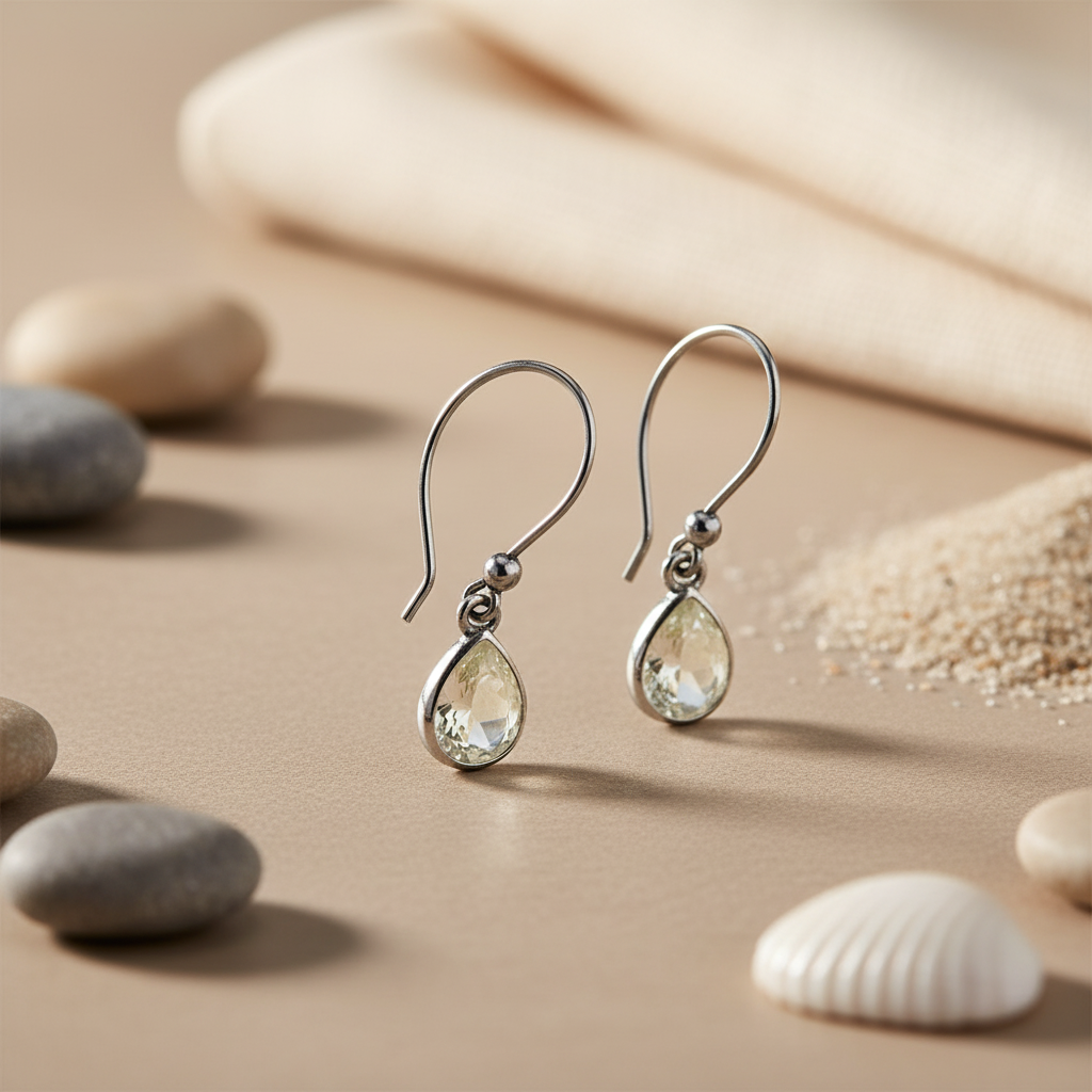 Silver Teardrop Dangle Earrings for Women | Gift Jewelry