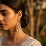 Load image into Gallery viewer, 925 Sterling Silver Dangle Earrings with Pearls | For Women
