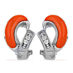 Load image into Gallery viewer, Silver Coral Earrings with Cubic Zirconia | Daily Wear Jewelry
