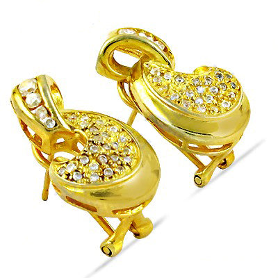 gold plating Diamond Stud Earrings for Women | Luxury Jewelry Gift