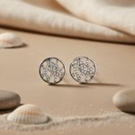 Load image into Gallery viewer, Silver Stud Earrings with Cubic Zirconia | For Women | Gift
