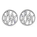 Load image into Gallery viewer, Silver Stud Earrings with Cubic Zirconia | For Women | Gift
