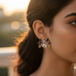 Load image into Gallery viewer, Silver Peacock Gemstone Earrings | Women&#39;s Fashion Jewelry
