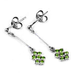 Load image into Gallery viewer, 925 Silver Peridot Drop Earrings for Women | Green Gemstone Jewelry
