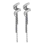 Load image into Gallery viewer, 925 Silver Chain Dangle Earrings for Women | Party Jewelry
