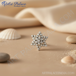 Load image into Gallery viewer, Silver Snowflake Stud Earrings | Women&#39;s Crystal Jewelry Gift
