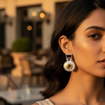 Load image into Gallery viewer, 925 Silver Citrine &amp; Garnet Earrings for Women | Gemstone Jewelry
