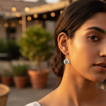 Load image into Gallery viewer, Silver Cubic Zirconia Leverback Earrings for Women | Gift
