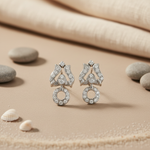 Load image into Gallery viewer, Silver Cubic Zirconia Earrings for Women | Statement Jewelry
