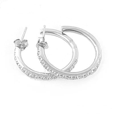 925 Silver Cubic Zirconia Hoop Earrings for Women | Gift
