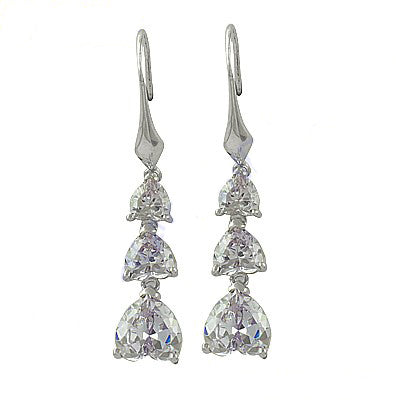 925 Silver Cubic Zirconia Dangle Earrings for Women | Gift