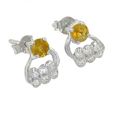 925 Silver Citrine Gemstone Earrings for Women | Gift Jewelry