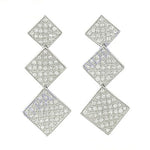 Load image into Gallery viewer, Silver Geometric Drop Earrings for Women | Statement Jewelry
