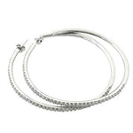 Load image into Gallery viewer, 925 Silver Diamond Hoop Earrings | Women's Daily Wear Jewelry
