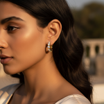 Load image into Gallery viewer, gold plating Hoop Cubic Zirconia Earrings for Women | Dainty Jewelry

