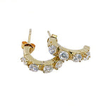 Load image into Gallery viewer, gold plating Hoop Cubic Zirconia Earrings for Women | Dainty Jewelry
