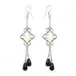 Load image into Gallery viewer, 925 Silver Black Onyx Dangle Earrings | Women's Jewelry Gift
