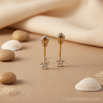 Load image into Gallery viewer, gold plating Diamond Snowflake Earrings | Luxury Jewelry Gift for Her
