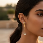 Load image into Gallery viewer, gold plating Diamond Snowflake Earrings | Luxury Jewelry Gift for Her
