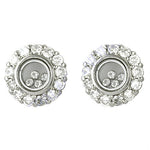Load image into Gallery viewer, Silver Floating Diamond Stud Earrings for Women | Gift Jewelry
