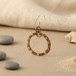 Load image into Gallery viewer, Copper Hoop Earrings with Gold Accents | Unique Jewelry Gift
