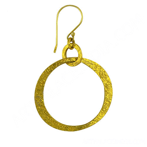 gold plating Textured Hoop Earrings for Women | Daily Wear Jewelry