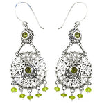 Load image into Gallery viewer, 925 Silver Peridot Drop Earrings for Women | Dangle Jewelry
